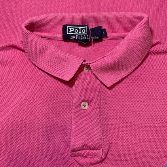 Polo By Ralph LaurenShirt Men's Slim Fit Short Sleeve Fuchsia Color Sz.Large - Picture 10 of 11